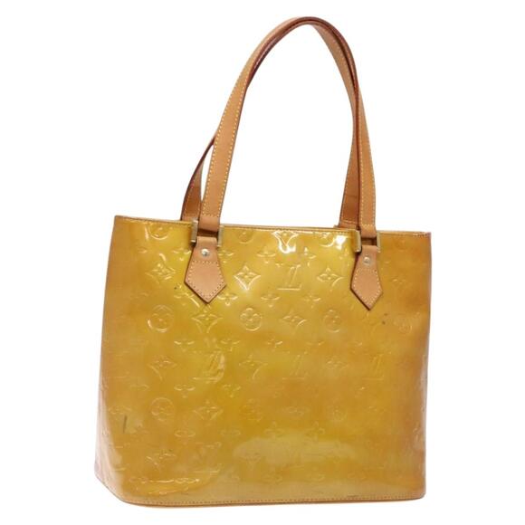 LOUIS VUITTON Monogram Vernis Houston Hand Bag Beige M91004 - Picture 1 of 13